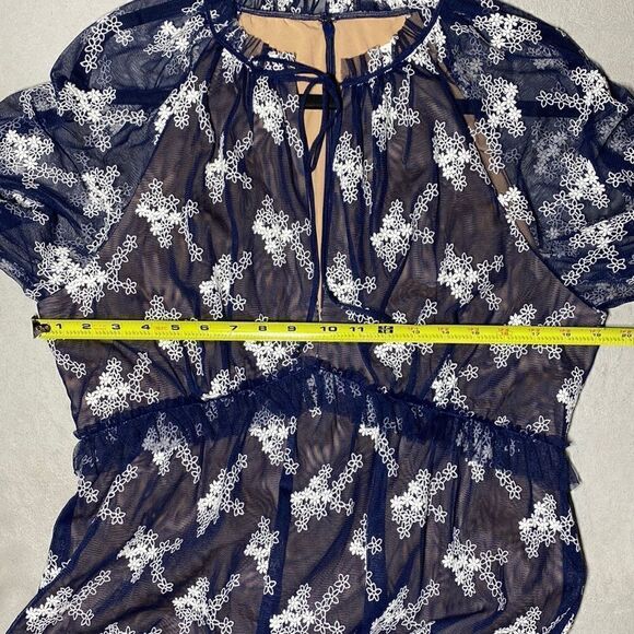 NWT MSRP $398 BCBGMaxAzria Daisy Mesh Dress Women's Size Large - Picture 13 of 13